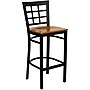 Flash Furniture HERCULES Series Traditional Metal Window Back Restaurant Barstool, Black/Cherry, 2-Pieces/Pack (2XU6R7BWINBCHW)~#|#~sp152804278_sc7