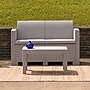 Flash Furniture Seneca Faux Rattan Loveseat with All-Weather Cushions, Light Gray (DADSF22)~#|#~sp152804756_sc7