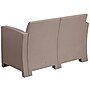 Flash Furniture Seneca Faux Rattan Loveseat with All-Weather Cushions, Light Gray (DADSF22)~#|#~sp152804758_sc7