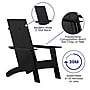 Flash Furniture Sawyer All-Weather Poly Resin Wood Adirondack Chairs, Black, 4/Pack (4JJC14509BK)~#|#~sp152805002_sc7
