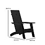 Flash Furniture Sawyer All-Weather Poly Resin Wood Adirondack Chairs, Black, 4/Pack (4JJC14509BK)~#|#~sp152805003_sc7