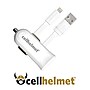 cellhelmet 2.4-Amp Single-USB Car Charger with USB-A to Lightning Flat Cable, 3 Feet (CAR-2.4/1+F-LIGHT-3-W)~#|#~sp154190059_sc7
