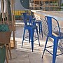 Flash Furniture Kai Contemporary Metal Slat Back Bar Stool, Blue (CH3132030GBBL)~#|#~sp154582772_sc7