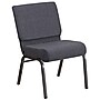 Flash Furniture HERCULES Series Fabric Church Stacking Chair, Dark Gray/Silver Vein Frame (FDCH02214SVDKGY)~#|#~sp154587917_sc7