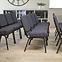 Flash Furniture HERCULES Series Fabric Church Stacking Chair, Dark Gray/Silver Vein Frame (FDCH02214SVDKGY)~#|#~sp154587922_sc7