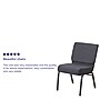 Flash Furniture HERCULES Series Fabric Church Stacking Chair, Dark Gray/Silver Vein Frame (FDCH02214SVDKGY)~#|#~sp154587924_sc7