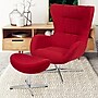 Flash Furniture Fabric Swivel Wing Chair with Ottoman, Red (ZBWINGCHOTREDFB)~#|#~sp154745823_sc7