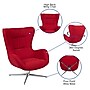 Flash Furniture Fabric Swivel Wing Chair with Ottoman, Red (ZBWINGCHOTREDFB)~#|#~sp154745844_sc7