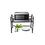 Mind Reader Microwave Shelf Counter Unit with Hooks, Black (1TCOUMIC-BLK)~#|#~sp15488862_sc7