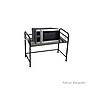 Mind Reader Microwave Shelf Counter Unit with Hooks, Black (1TCOUMIC-BLK)~#|#~sp15488863_sc7