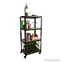 Mind Reader 4 Tier Wood and Metal Cart with Wine Rack, Black (4WINEC-BLK)~#|#~sp15489059_sc7