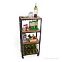 Mind Reader 4 Tier Wood and Metal Cart with Wine Rack, Black (4WINEC-BLK)~#|#~sp15489060_sc7