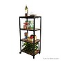 Mind Reader 4 Tier Wood and Metal Cart with Wine Rack, Black (4WINEC-BLK)~#|#~sp15489061_sc7