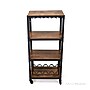 Mind Reader 4 Tier Wood and Metal Cart with Wine Rack, Black (4WINEC-BLK)~#|#~sp15489063_sc7
