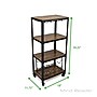 Mind Reader 4 Tier Wood and Metal Cart with Wine Rack, Black (4WINEC-BLK)~#|#~sp15489065_sc7