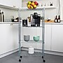 Mind Reader Metal 4-Tier Storage Shelves Garage Shelving Organization with Wheels, Silver (MET4TWHEEL-SIL)~#|#~sp155207150_sc7