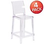 Flash Furniture Ghost Counter Stool in Transparent Crystal with Square Back, 4/Pack (4OWSQUAREBACK24)~#|#~sp155519469_sc7