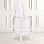 Flash Furniture Ghost Barstool in Transparent Crystal with Oval Back (OWGHOSTBACK29)~#|#~sp155520639_sc7