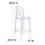 Flash Furniture Ghost Barstool in Transparent Crystal with Oval Back (OWGHOSTBACK29)~#|#~sp155520643_sc7