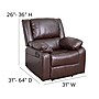 Flash Furniture Harmony Series LeatherSoft Manual Recliners Brown Leather (BT705971BN)~#|#~sp155524395_sc7