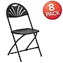 Flash Furniture HERCULES Series 800 lb. Capacity Plastic Fan Back Folding Chair 8/Pack (8LEL4BK)~#|#~sp155524443_sc7