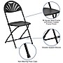 Flash Furniture HERCULES Series 800 lb. Capacity Plastic Fan Back Folding Chair 8/Pack (8LEL4BK)~#|#~sp155524446_sc7