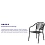 Flash Furniture Black Steel Patio Arm Chair (CO3BK)~#|#~sp155524579_sc7