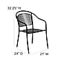 Flash Furniture Black Steel Patio Arm Chair (CO3BK)~#|#~sp155524581_sc7