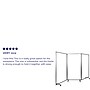 Flash Furniture Mobile Partition with Lockable Casters, 72"H x 36"W, Clear Acrylic (BRPTT013AC90183)~#|#~sp155706987_sc7