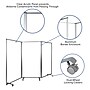 Flash Furniture Mobile Partition with Lockable Casters, 72"H x 36"W, Clear Acrylic (BRPTT013AC90183)~#|#~sp155706988_sc7