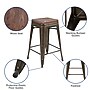 Flash Furniture Cierra Industrial Metal Counter Stool without Back, Gun Metal Gray, 4-Pieces/Pack (4ET31320W24GNR)~#|#~sp155707243_sc7
