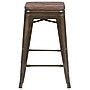 Flash Furniture Cierra Industrial Metal Counter Stool without Back, Gun Metal Gray, 4-Pieces/Pack (4ET31320W24GNR)~#|#~sp155707248_sc7