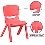 Flash Furniture Plastic School Chair with 10.5" Seat Height, Red, 2-Pieces (2YUYCX003RED)~#|#~sp155707325_sc7