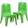 Flash Furniture Plastic School Chair with Carrying Handle and 11'' Seat Height, Green, 2-Pieces (2YUYCX011GREEN)~#|#~sp155708280_sc7