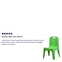 Flash Furniture Plastic School Chair with Carrying Handle and 11'' Seat Height, Green, 2-Pieces (2YUYCX011GREEN)~#|#~sp155708340_sc7