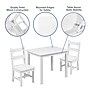 Flash Furniture Kyndl Kids Square Activity Table Set, 20" x 24", White (TWWTCS1001WH)~#|#~sp155708345_sc7