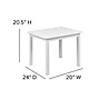 Flash Furniture Kyndl Kids Square Activity Table Set, 20" x 24", White (TWWTCS1001WH)~#|#~sp155708347_sc7