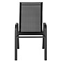 Flash Furniture Brazos Series Outdoor Stack Chair, Black, 4-Pieces (4JJ303C)~#|#~sp155708364_sc7