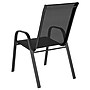 Flash Furniture Brazos Series Outdoor Stack Chair, Black, 4-Pieces (4JJ303C)~#|#~sp155708367_sc7