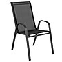 Flash Furniture Brazos Series Outdoor Stack Chair, Black, 4-Pieces (4JJ303C)~#|#~sp155708369_sc7