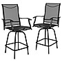 Flash Furniture Valerie All-Weather Textilene Swivel Patio Stools, Black, 2/Pack (2ETSWVLPTO30BK)~#|#~sp155708380_sc7