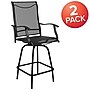 Flash Furniture Valerie All-Weather Textilene Swivel Patio Stools, Black, 2/Pack (2ETSWVLPTO30BK)~#|#~sp155708383_sc7