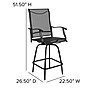 Flash Furniture Valerie All-Weather Textilene Swivel Patio Stools, Black, 2/Pack (2ETSWVLPTO30BK)~#|#~sp155708386_sc7