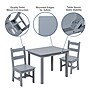 Flash Furniture Kyndl Kids Square Activity Table Set, 20" x 24", Gray (TWWTCS1001GRY)~#|#~sp155710003_sc7