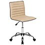 Flash Furniture Alan Armless Vinyl Swivel Low Back Task Office Chair, Tan/Chrome (DS512BTAN)~#|#~sp155711156_sc7