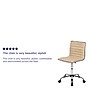 Flash Furniture Alan Armless Vinyl Swivel Low Back Task Office Chair, Tan/Chrome (DS512BTAN)~#|#~sp155711161_sc7