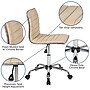 Flash Furniture Alan Armless Vinyl Swivel Low Back Task Office Chair, Tan/Chrome (DS512BTAN)~#|#~sp155711162_sc7