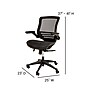 Flash Furniture Warfield Ergonomic Mesh Swivel Executive Chair, Black with Black Frame (BL8801XBK)~#|#~sp155711469_sc7