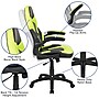 Flash Furniture X10 LeatherSoft Ergonomic Swivel Gaming Chair, Neon Green/Black (CH00095GN)~#|#~sp155711499_sc7