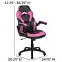 Flash Furniture X10 LeatherSoft Ergonomic Swivel Gaming Chair, Pink/Black (CH00095PK)~#|#~sp155712525_sc7